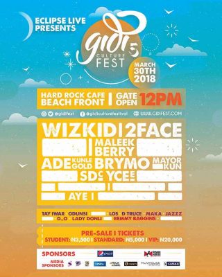 2Baba, Wizkid, Adekunle Gold Are Major Headliners For Gidi Fest 2018  
