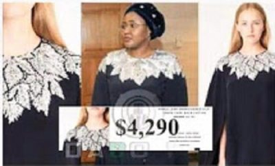 Check Out The N1.6m Dress Aisha Buhari Rocked On Democracy Day  