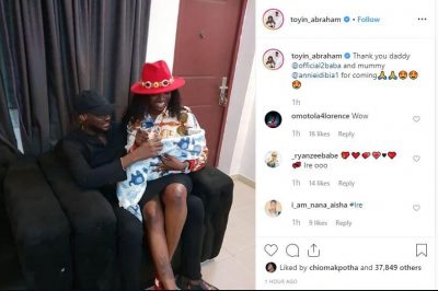 2Face Idibia And Wife Pay Courtesy Visit To Toyin Abraham  
