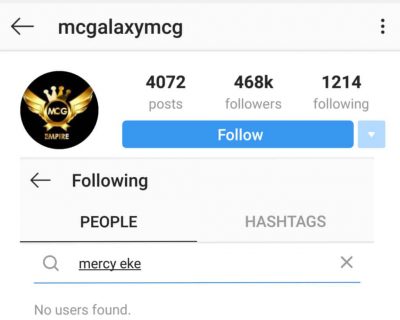 MC Galaxy Unfollows Mercy On Instagram  