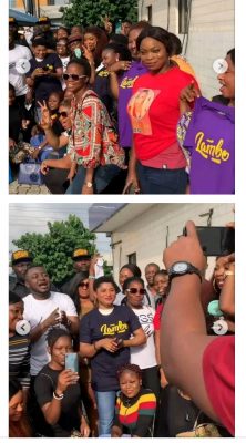 #BBNaija: MC Galaxy, Anita Joseph Take Campaign For Mercy To Ikeja  
