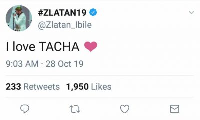 Zlatan Ibile Professes His Undying Love For Tacha  