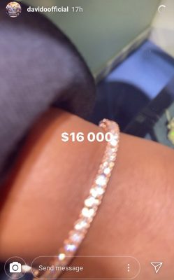 Davido Gifts Daughter Stoned Bracelet Worth N5.8m  