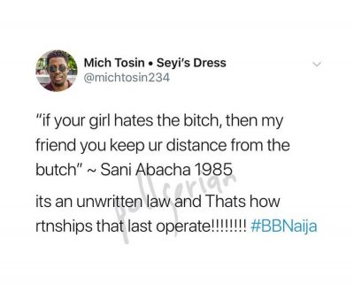 BBNaija: Fan Calls Ike Onyema A Pig For Going Live With Tacha  