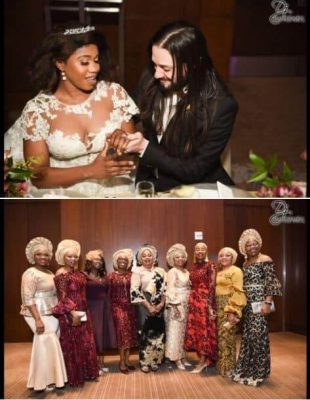 Adorable Wedding Photos Of A Nigerian Lady And Her 'Oyinbo' Groom  
