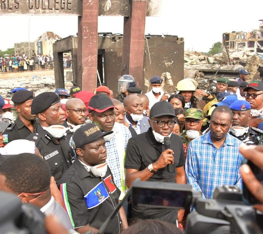 Sanwo-olu Visits Scene Of Abule Ado Explosions, Demands Thorough Investigation  