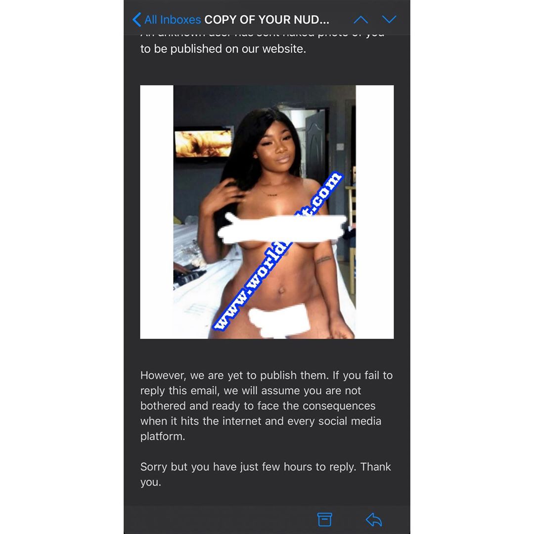 Tacha Outsmarts Blackmailer Threatening To Release Her Nud£ Pictures By Posting Them Herself  