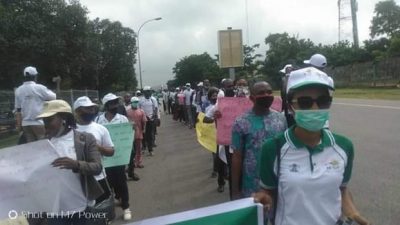 Happening Now: NPower Beneficiaries Take To Peaceful Protest In Abuja  