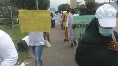 Happening Now: NPower Beneficiaries Take To Peaceful Protest In Abuja  