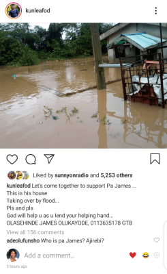 Funke Akindele Gifts Pa James Actor New House After The Old One Was Ruined By Flood  