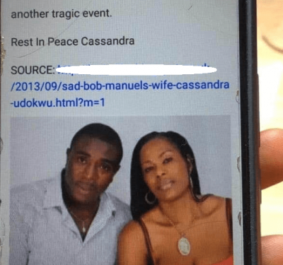 Actor Bob Manuel Udokwu’s Wife Reacts To Her Rumored Death  