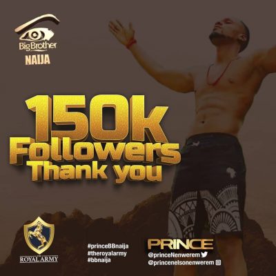 #BBNaija: Prince Nelson Instagram's Account With Over 150k Followers Hacked  