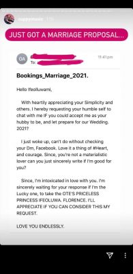 DJ Cuppy Otedola Gets Amazing Marriage Proposal  