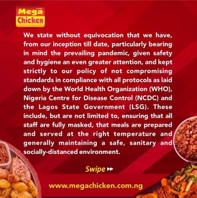 Journalist Kemi Olunloyo At War With Mega Chicken Restaurant Over Poor Hygiene  