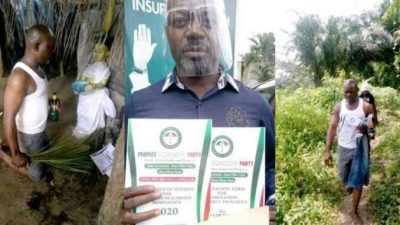 See Nigerian Politician Who Took His Nomination Forms To A Shrine [PHOTOS]  