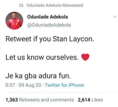 BBNaija: "Let's Pray For Laycon" - Actor Odunlade Adekola Urges Fans  