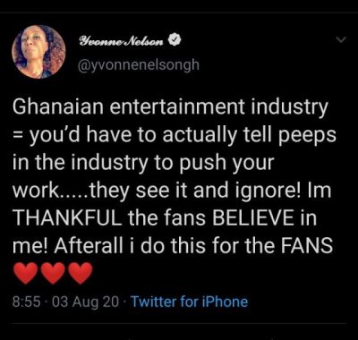 The Ghanaian Film Industry Is Full Of Hate & Jealousy – Actress Yvonne Nelson  