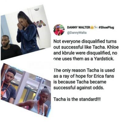 BBNaija: Not Every Disqualified Housemate Can Be Successful Like Tacha - Man Reacts To Erica's Disqualification  