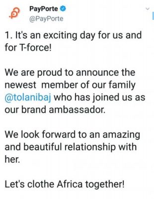 BBNaija: TolaniBaj Becomes Payporte's Latest Brand Ambassador  
