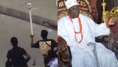 VIDEO: Thugs Invade Oba Of Lagos’ Palace, Steal Staff Of Office  