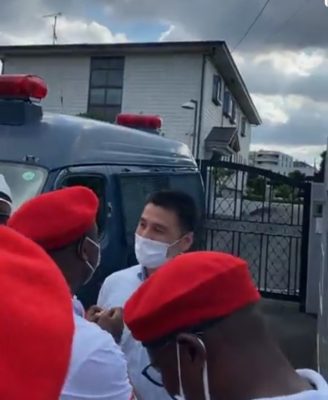 Mild Drama As IPOB Members Block Gate To Kenyan Embassy In Japan  