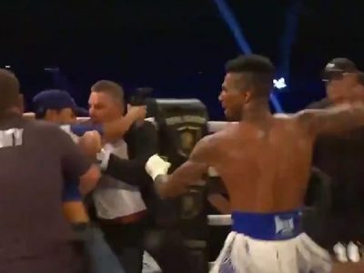 Blueface Attacked By Fan In The Ring After Winning His Debut Fight In MMA  