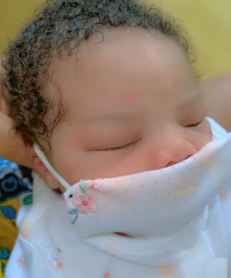 Toyin Lawani Reveals The Face Of Her Newborn Daughter  