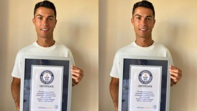 The Moment Cristiano Ronaldo Received Guinness World Records Certificate  