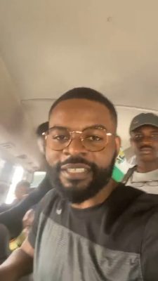 #EndSARMemorial: "What's Your Retirement Plan?", Falz Quizzes Police Officer At Lekki Toll Gate  