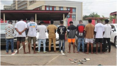 EFCC Parades 11 Suspected 'Yahoo Boys' In Edo  