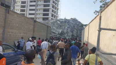 21-Storey Building Collapses In Ikoyi, 4 Confirmed Dead, Over 100 Trapped  