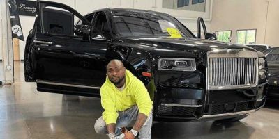 Davido's Rolls Royce Cullman Has FInally Landed; Check It Out!  