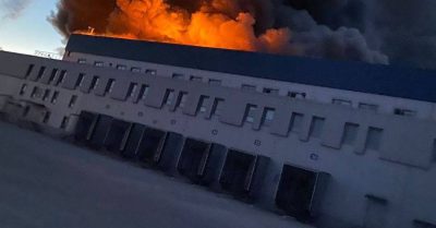 Fire Guts Frozen Goods Warehouse Near Kyiv  