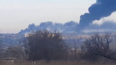 Oil Depot Near Kyiv On Fire  