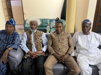 Wole Soyinka Visits Sunday Igboho In Cotonou  
