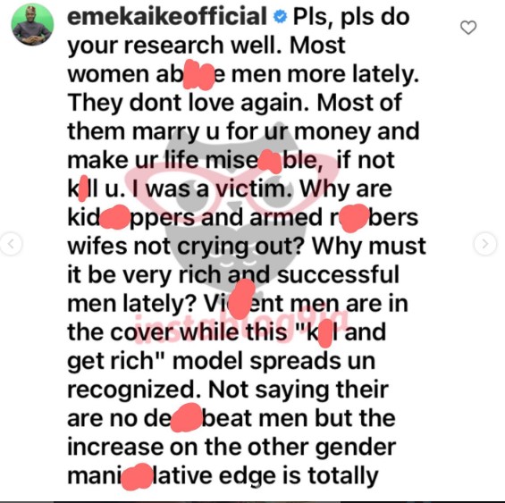 Actor Emeka Ike Shares Thoughts On Domestic Abuse  