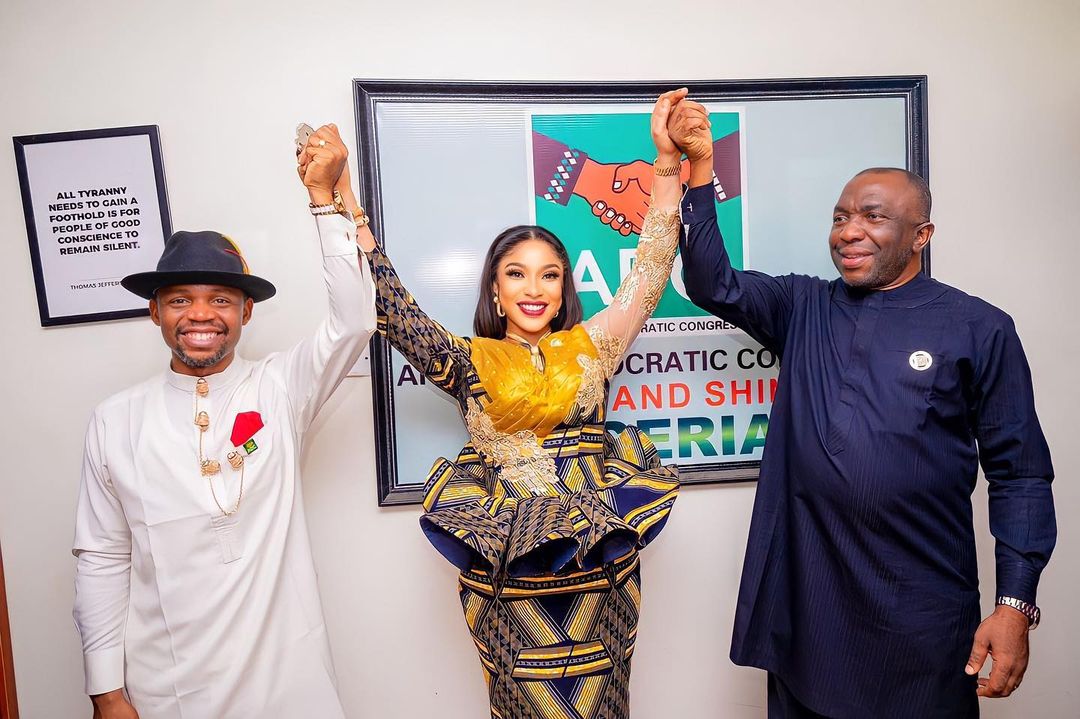 Tonto Dikeh Receives Grand Reception In Rivers State For Campaign  