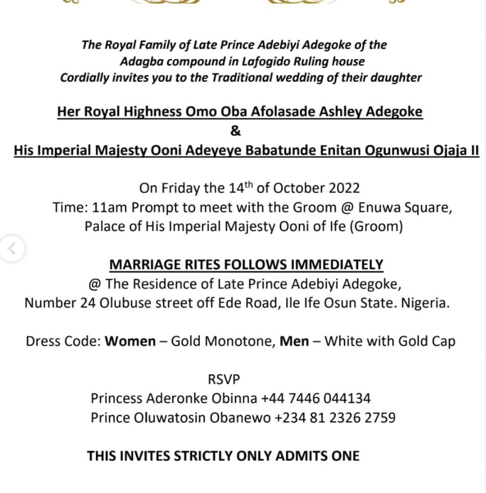 Ooni Of Ife To Marry Two Wives This Month  