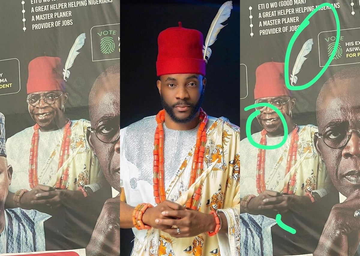 Reactions As Campaign Poster Of Tinubu Edited From Ebuka's Picture Goes Viral  