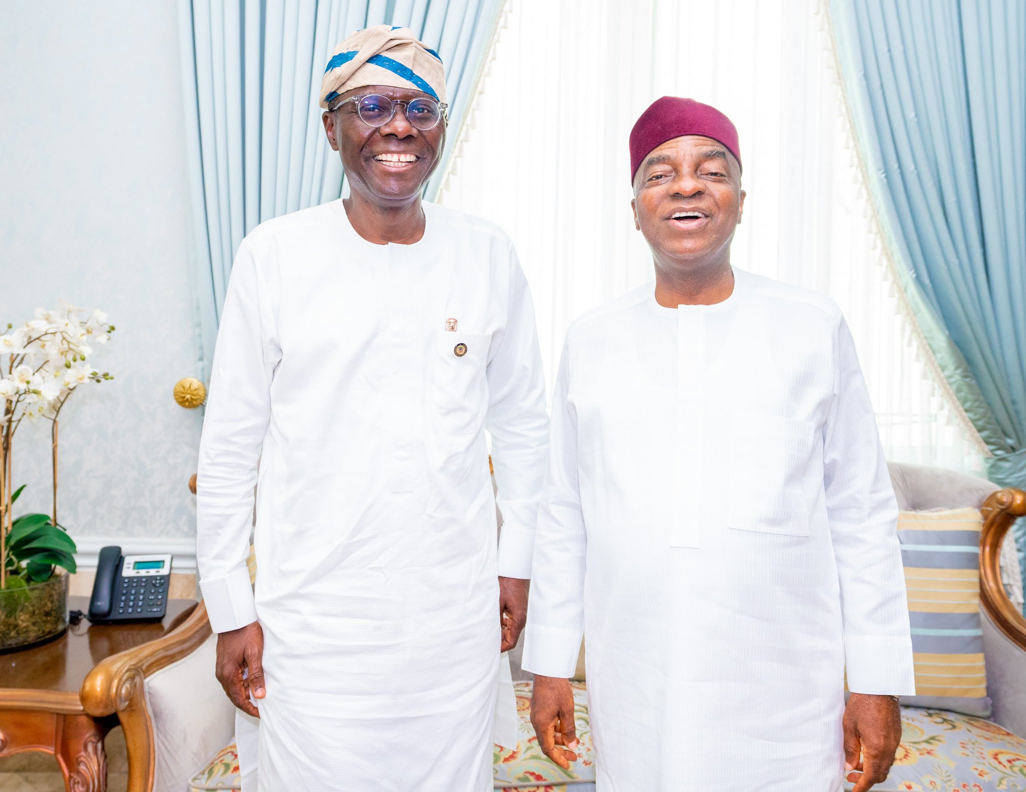 Governor of Lagos State Meets with Bishop David Oyedepo, Founder of Living Faith Church Worldwide  