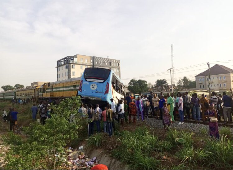 Two Dead, Several Injured in Train and Bus Collision in Lagos, Nigeria.  