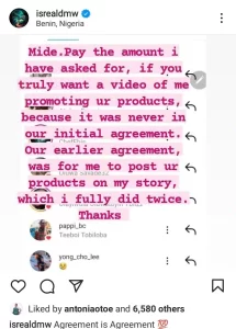 Israel DMW Breaks Silence On Failed N800K Contract Controversy  