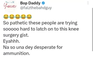 Falz Reacts To Criticisms Trailing His Abroad Knee Surgery  