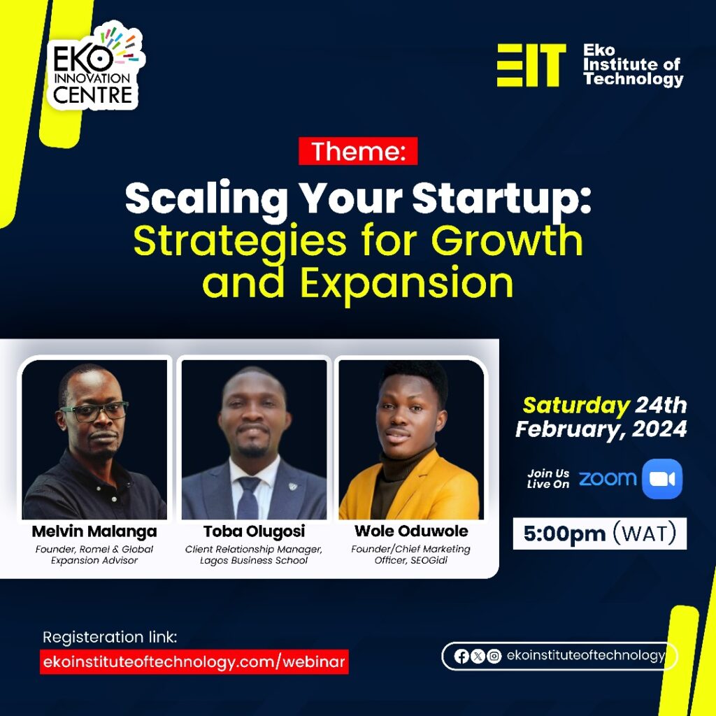 Eko Institute of Technology to Host a Transformative Webinar on Startup Growth  