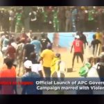 VIDEO: APC Campaign Launch Marred With Violence In Lagos, MC Oluomo Stabbed!  