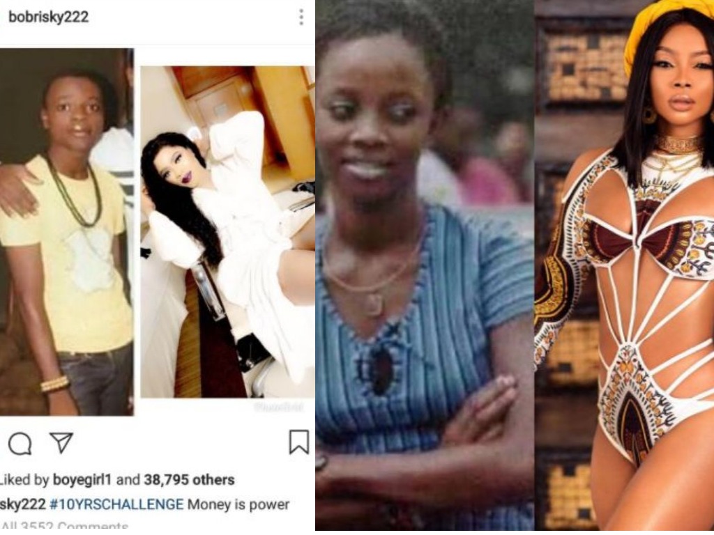 #10YearChallenge: Bobrisky, Tonto Dikeh, Toke Makinwa Shake The Internet  