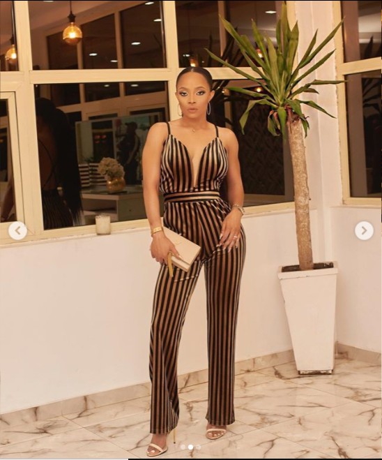 Toke Makinwa Flaunts New Glowing Look In Cute Jumpsuit  