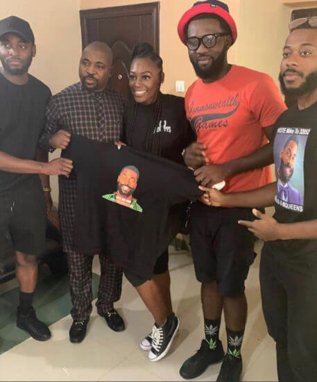 #BBNaija: Mike's Wife Visits Mc Oluomo In Lagos  