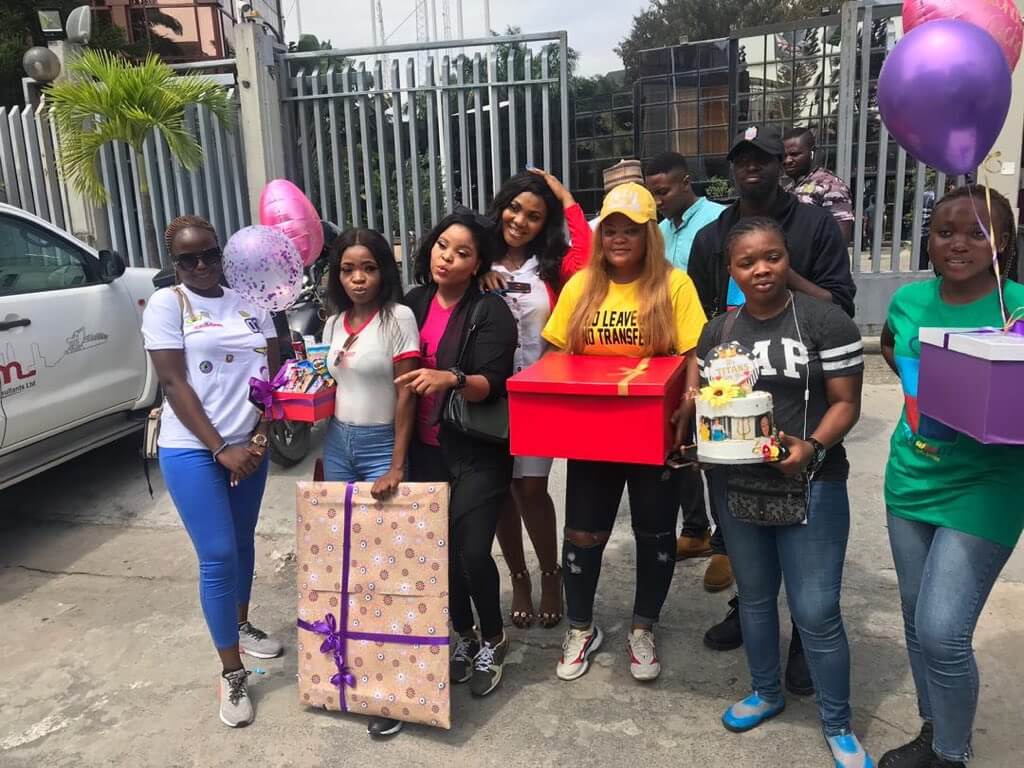#BBNaija: Titans Surprise Tacha With Gifts After Interview With Cool FM  