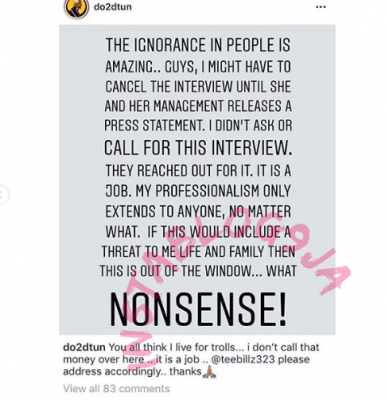 #BBNaija: OAP Receives Death Threat Over Plans To Get Tacha On Radio Interview  